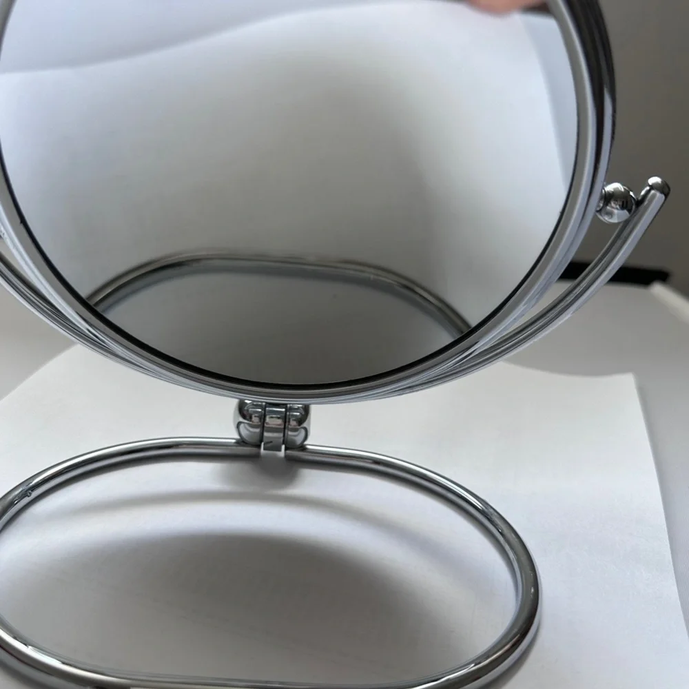 Table Mirror 2 side normal and magnifying bathroom mirror Round vanity mirror